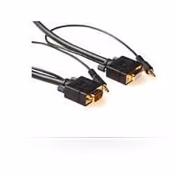 Microconnect MONGH5BMJ, 5 m, VGA (D-Sub) + 3,5 mm, VGA (D-Sub) + 3,5 mm, Or, Cuivre, Noir