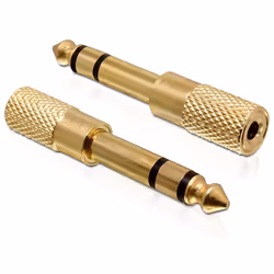 DeLOCK 65361, 6.35 mm, 3,5 mm, Or
