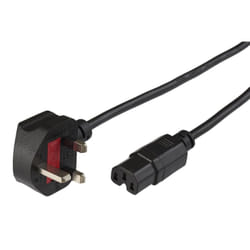 Microconnect BS-1363/C15, 2 m Noir BS 1363 Coupleur C15