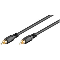 Microconnect 5m, RCA - RCA câble audio Noir