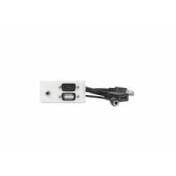 Vivolink WI221281 prise de courant HDMI + USB A + 3,5 mm Blanc