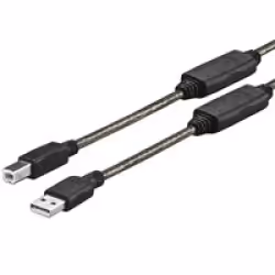 Vivolink PROUSBAB20, 20 m, USB A, USB B, USB 2.0, Mâle/Mâle, Noir