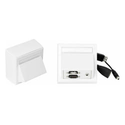 Vivolink WI221260 prise de courant HDMI + USB A + 3,5 mm Blanc