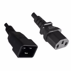 Microconnect PE030610, 1 m, Coupleur C13, Coupleur C20, H05VV-F, 250 V, 10 A