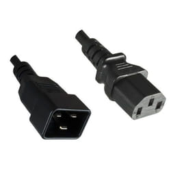 Microconnect PE030610 câble électrique Noir 1 m Coupleur C13 Coupleur C20