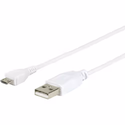 eSTUFF 0.5m USB - Micro USB, 0,5 m, USB A, Micro-USB A, USB 2.0, Mâle/Mâle, Blanc