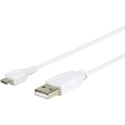 eSTUFF 0.5m USB - Micro USB câble USB 0,5 m USB 2.0 USB A Micro-USB A Blanc