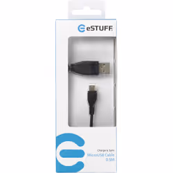 eSTUFF 0.5m USB - Micro USB câble USB 0,5 m USB 2.0 USB A Micro-USB A Blanc