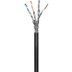 Microconnect 100m Cat6 câble de réseau Noir S/FTP (S-STP)