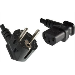 Microconnect PE010518L câble électrique Noir 1,8 m CEE7/7 Coupleur C13