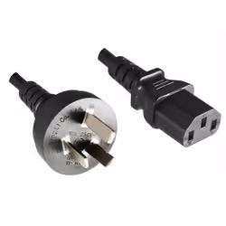 Microconnect PE150418, 1,8 m, Prise d'alimentation type I, Coupleur C13, H05VV-F, 220 V, 10 A