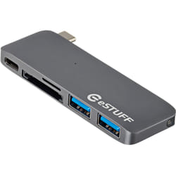 eSTUFF ES84121-GREY station d'accueil USB 3.2 Gen 1 (3.1 Gen 1) Type-C Gris