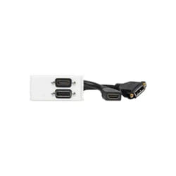 Vivolink WI221267 prise de courant HDMI + DisplayPort Blanc