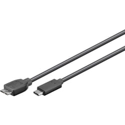 Microconnect 1.0m USB câble USB 1 m USB 3.2 Gen 1 (3.1 Gen 1) USB C Micro-USB B Noir