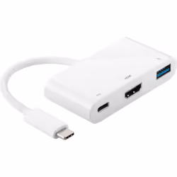 Microconnect 0.2m USB C - USB/HDMI/USB, Blanc, 30 g, 282 mm, 99 mm, 48 mm, 40 g