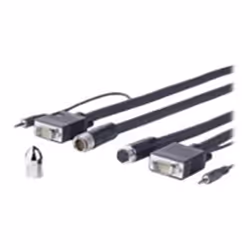 Vivolink PROVGASCW10, 10 m, VGA (D-Sub), VGA (D-Sub), Mâle, Mâle, Noir