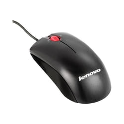 Souris optique Lenovo - 3 boutons - filaire USB - Noir