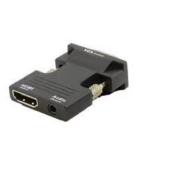 Microconnect HDMIVGAAUDIOB, VGA (D-Sub), HDMI + Audio, Noir
