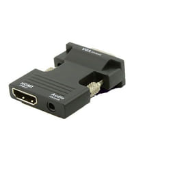 Microconnect HDMIVGAAUDIOB changeur de genre de câble VGA (D-Sub) HDMI + Audio Noir