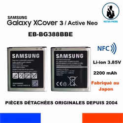 BATTERIE ORIGINALE SAMSUNG EB-BG388BBE NFC GALAXY XCOVER 3 NEO ACTIVE NEO 2200mAh OEM ORIGINE GENUINE BATTERY