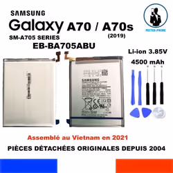BATTERIE ORIGINALE SAMSUNG EB-BA705ABU GALAXY A70 SM-A705 SERIES A70s SM-A707 SERIES 4500mAh OEM ORIGINE +KIT OUTILS GENUINE