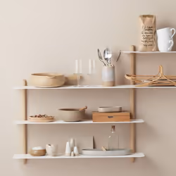 Gejst 5712731201117 étagères Etagère modulable Mural Chêne, Acier Chêne, Blanc