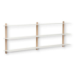 Gejst 5712731201315 étagères Etagère modulable Mural Acier Chêne, Blanc