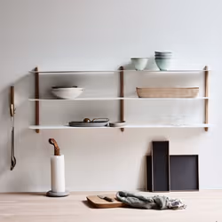 Gejst 5712731201315 étagères Etagère modulable Mural Acier Chêne, Blanc