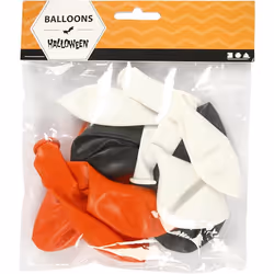 Creativ Company 591470, Ballon-jouet, Caoutchouc, Noir, Orange, Blanc, Rond, 26 cm, 10 pièce(s)