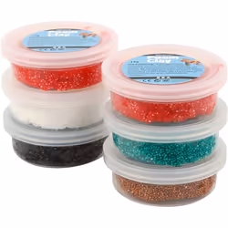 Creativ Company Foam Clay, Pâte à modeler, Couleurs assorties, Rouge, Enfant, Pot en plastique, Garçon/Fille, 14 g