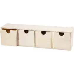 Creativ Company 55766, Bois, 4 tiroir(s), Bois, Monochromatique, Rectangulaire, Bois