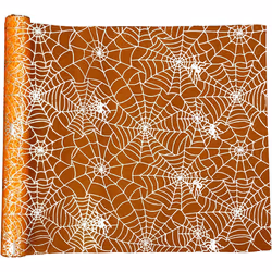 Creativ Company 44648, Rectangulaire, Orange, Argent, Chemin de table, Halloween, 29 x 350 cm