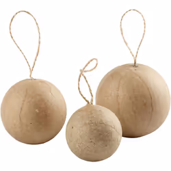 Creativ Company 510313, Boules de décoration de noël, Papier, Beige, 6 pièce(s), Ampoule