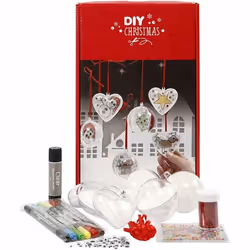 Creativ Company Décorations de Noël, Ensemble de pâte à modeler à paillettes pour enfants, Multicolore, 1 pièce(s)