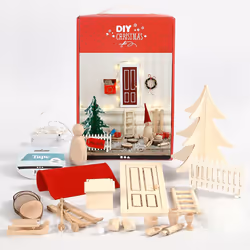 Creativ Company 97038, Découpe de bois transformé brut, Boîte