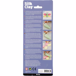 Creativ Company Silk Clay Pâte à modeler 14 g Vert, Rose, Jaune 3 pièce(s)