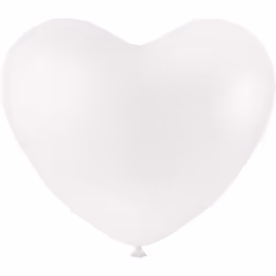 Creativ Company 59177, Ballon-jouet, Caoutchouc, Blanc, Fête de la Saint Valentin, En forme de cœur, 8 an(s)