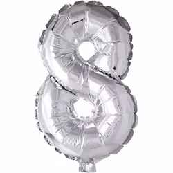 Creativ Company 59192, Ballon-jouet, Feuille, Argent, Soirée à thème, Ballon de modélisme, 8 an(s)