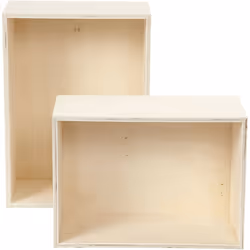 Creativ Company 56160, Boîte de rangement, Bois, Rectangulaire, Polywood, Monochromatique, Bois