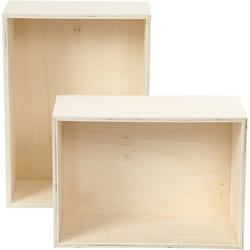 Creativ Company 56160 Boîte de rangement Rectangulaire Polywood Bois