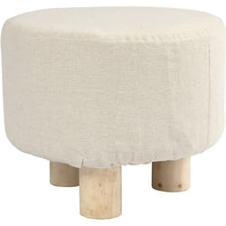 Creativ Company 56119 tabouret Tissu, Bois Beige