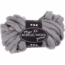 Creativ Company 42168, Trapu, Gris, Acrylique/Laine, 15 m, 30 °C, 300 g