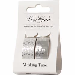 Creativ Company 24798 adhésif de masquage 4 m Ruban de masquage pour peintre Adapté à une utilisation à l'intérieur Feuille, Papier Transparent, Argent