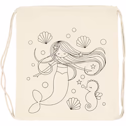 Creativ Company 499653, Femme, Sac à cordon, Taille unique, Beige, Image, Light natural