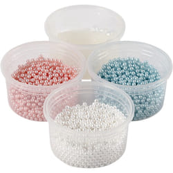Creativ Company 78725 perle Perle ronde Plastique Bleu, Rose, Blanc