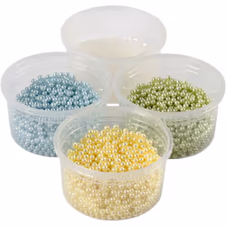 Creativ Company 78726, Plastique, Bleu, Vert, Jaune, Perle ronde