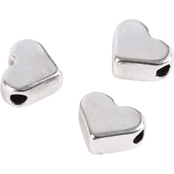 Creativ Company 69091 perle Perle en forme de cœur Métal Argent 3 pièce(s)