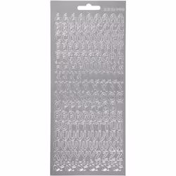 Creativ Company 170225, Argent, Motif textuel, 100 mm, 230 mm, 1 feuilles, Acide