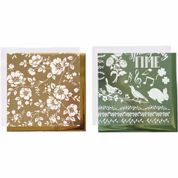 Creativ Company 283550, Papier holographique, Or, Vert, 2 feuilles, 150 mm, 150 mm