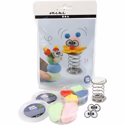 Creativ Company 977223, Kit de loisirs créatifs pour enfants, Argile, Couleur menthe, Rouge, Jaune